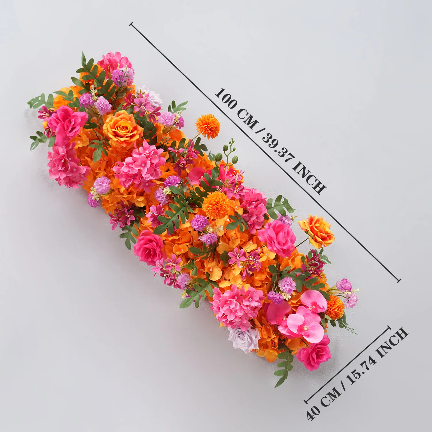 Uflower 50/100 cm fleur artificielle rangée pivoine chemin Table pièce maîtresse décoration de mariage mélange fleurs toile de fond arches décor