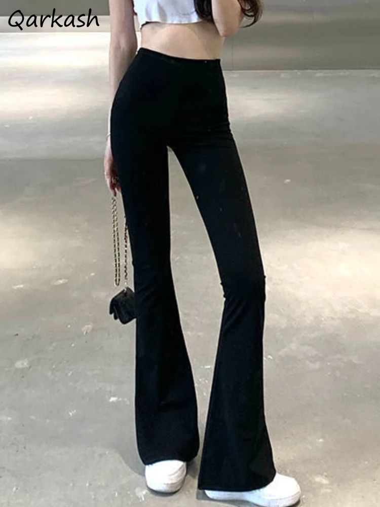 

Flare Pants Women Streetwear High Waist Sexy All-match Students Korean Style Trousers Casual Simple Fashion Temper Pantalon 2023