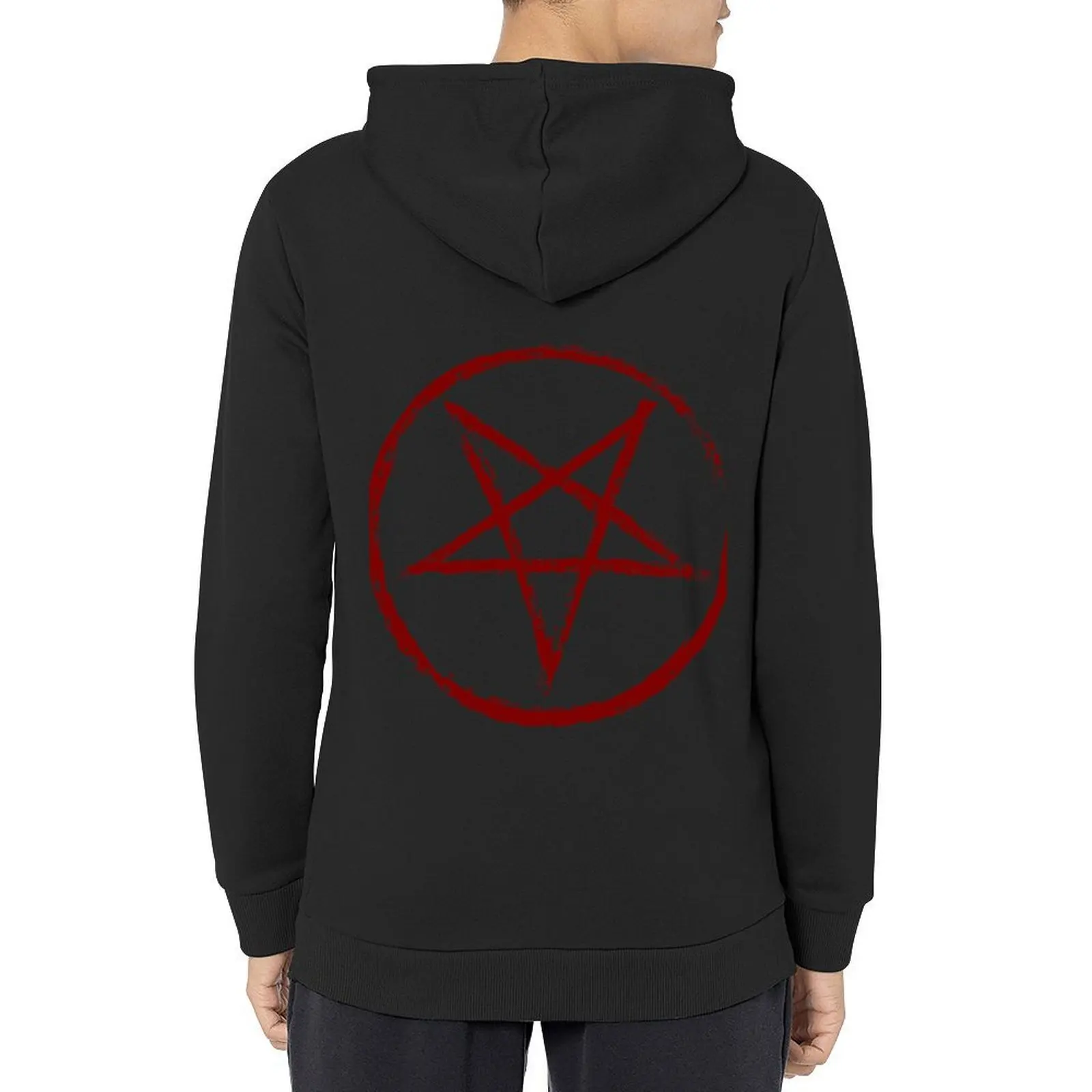 

Red Worn Pentagram Hoodie korean clothes autumn clothes for men mens designer clothes mens hoodie