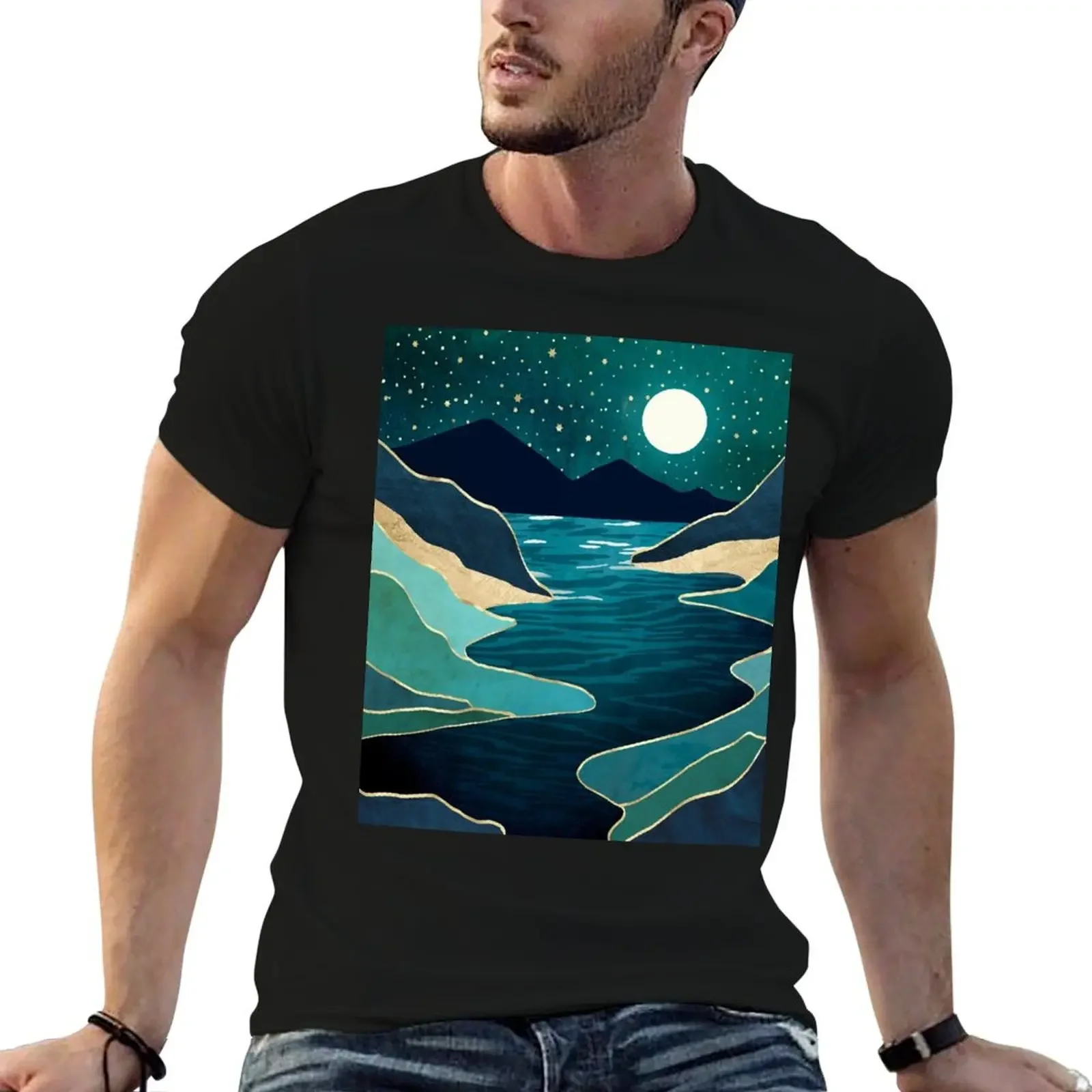 

Moon Water Vista T-Shirt blanks luxury clothing labubu tshirts personalised affliction shirts clothes for men