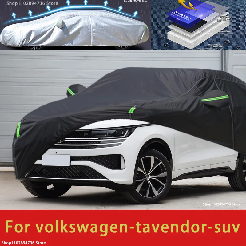 For Volkswagen Tavendor Fit Outdoor Protection Car Covers Snow Cover Sunshade Waterproof Dustproof Exterior black car cover