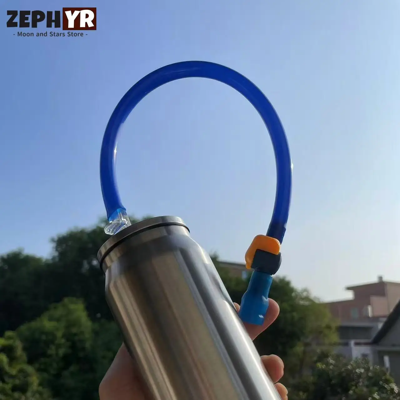 Zdjęcie 4: Wąż do wody pitnej 50 cm, słomki do napojów dla kamperów, wielorazowe rurki do picia z TPU, wyścigowa rurka do picia, pojemnik na wodę z wężem 40 cm, termos z wężem.