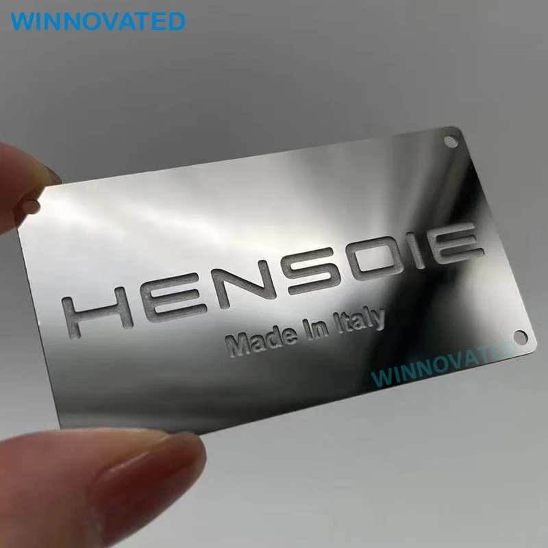 Customized product Hot Selling 304 Stainless Steel Metal Card Business Card With Engraved Logo