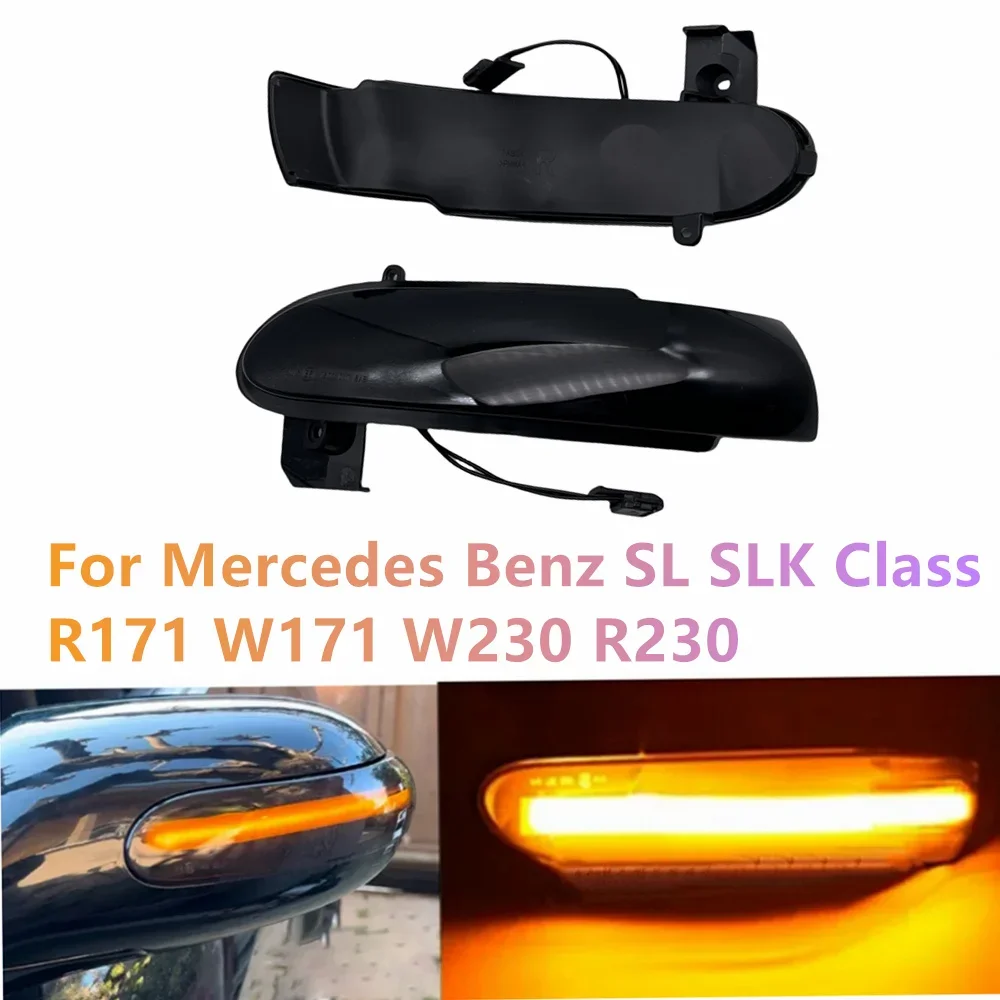 

NEW Sequential Blinker Indicator Lamps Dynamic LED Side Mirror Light For Mercedes Benz SL SLK Class R171 W171 W230 R230