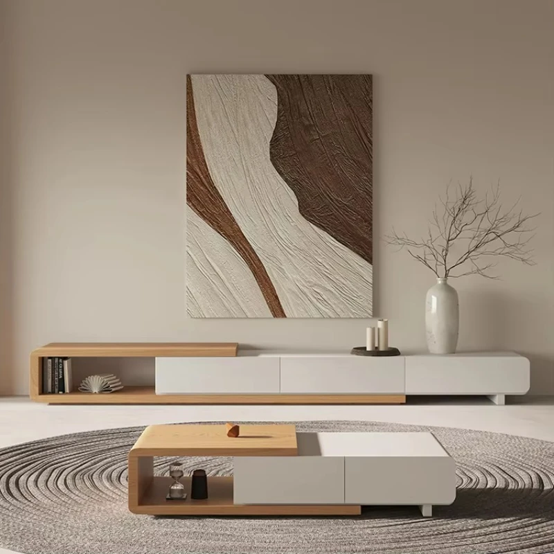

TV Cabinet Set Log Modern Simple Living Room Scandinavian Home TV Cabinet Modern Luxury Cabinet