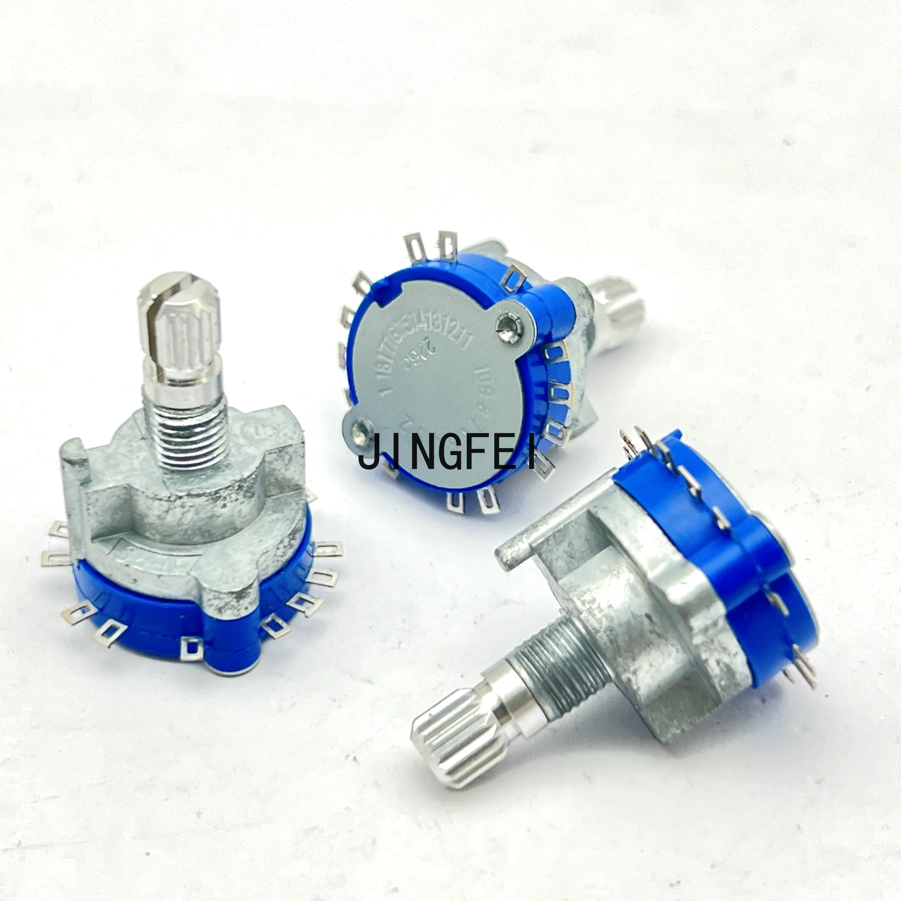 1 PCS ALPS rotary band switch 360 degree rotation SRRN1C100 2-pole 6th gear shaft length 15MM