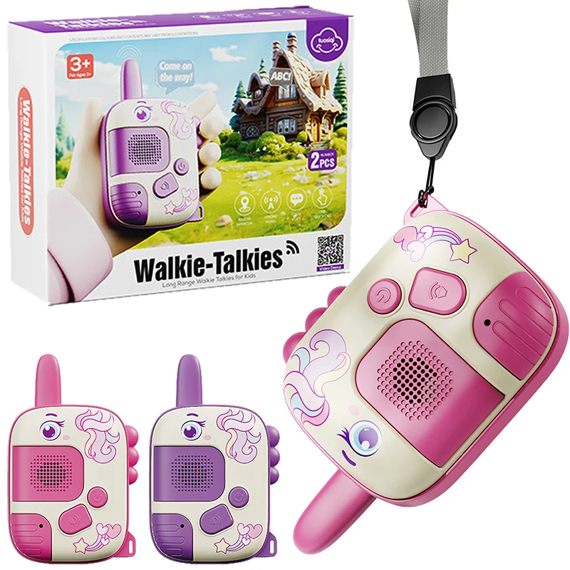 Cartoon Pony Walkie-Talkies Baby Voice Toy Long-distance Wireless Pager Outdoor Dialogue Parent-child Interactive Puzzle Toys