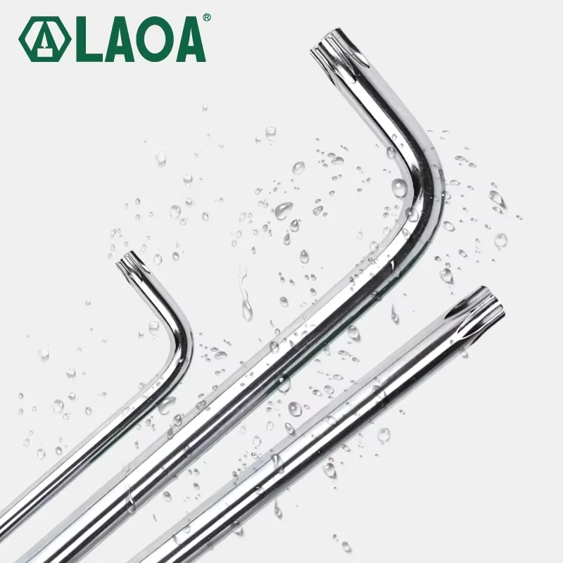 LAOA Inner Spline Allen Key with Middle Hole Wrench Set Torx Screwdriver Handtool Star Wrench 9pcs/Set