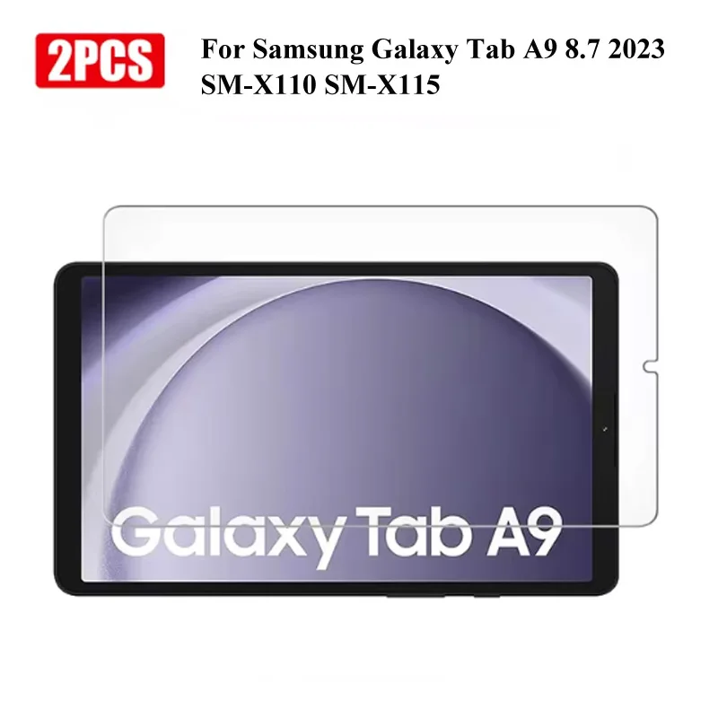 

2PCS For Samsung Galaxy Tab A9 8.7 Inch Tablet Protective 2023 SM-X110 X115 Scratch Resistant HD Tempered Glass Film