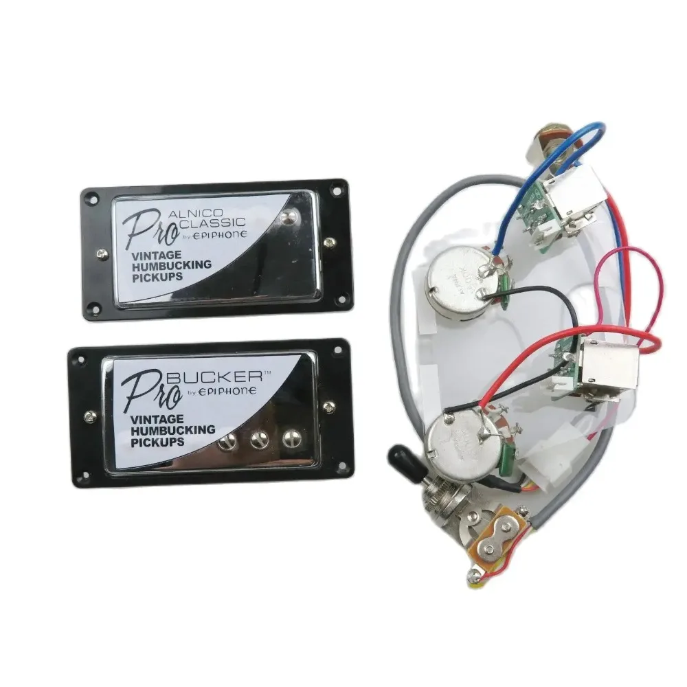 Epiphone Humbucker Alnico Classic 57 i PRO Bucker przetworniki gitarowe Push Pull kable w wiązce