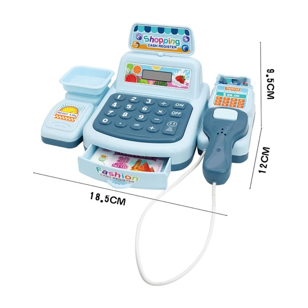 Lighting Supermarket Cash Register Sound Effects Play House Supermarket Cashier Toys Cashier Convenience Store Pretend Play