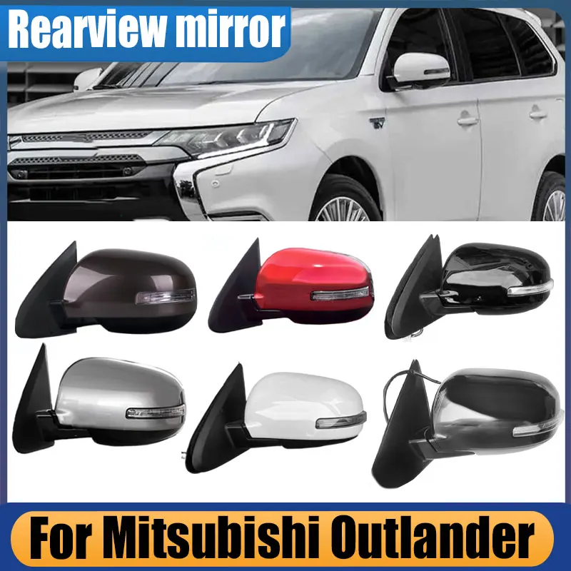 

For Mitsubishi Outlander 2013-2021 Car Accessories Rearview Mirror Side Reflector Led Turn Signal Light Rearview Mirror Assembly