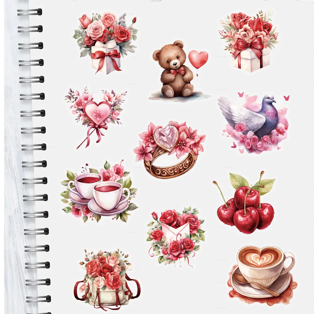 50PCS Confession Gift Stickers Ins Style, High Beauty, Personalized Decoration, Phone Cases, Handbooks, Luggage, Waterproof Stic