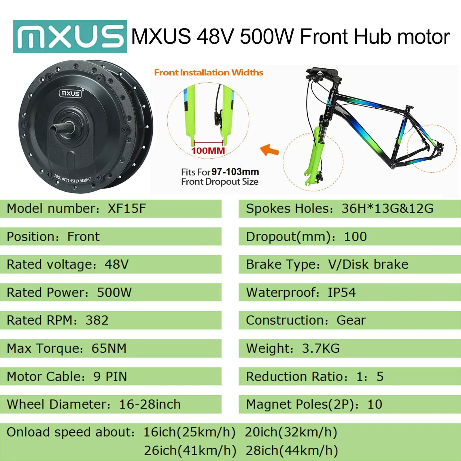 Elektrische fiets E-bike Motor MXUS 36V 250W 350W 48V 500W Hoge Snelheid borstelloze Versnellingsnaaf Motor Voor Achter cassette Wielaandrijving
