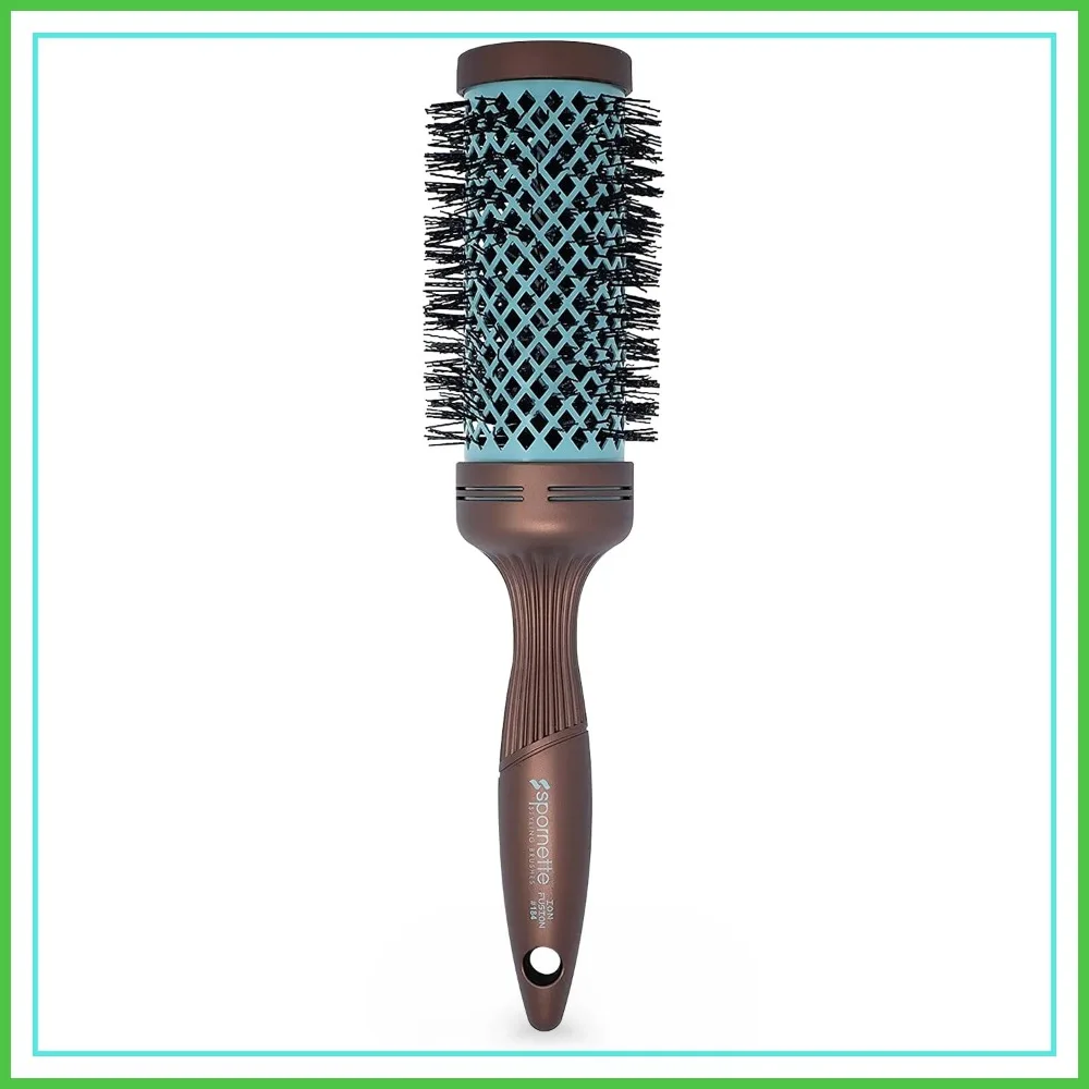 

Керамическая круглая щетка для укладки волос феном, разглаживает пушение и придает объем - 2,5 дюйма