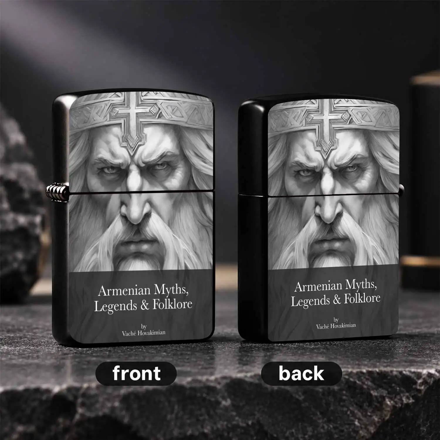 Exquisite Lighter With Armenian Myths Legends Folklore Print Artistic Ancient Deity Pattern Design Portable Practical For Daily Use Ideal Gift For Different Scenarios A Humorous And Interesting Lighter