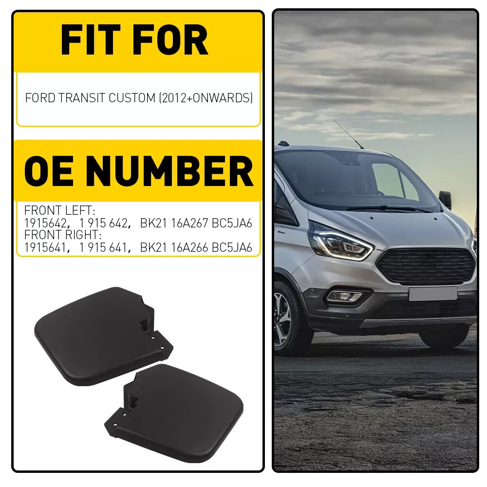 1Pair Car Front Wheel Mudflaps Mud Flap Left Right Set For Ford Transit Tourneo Custom 2012-On OEM1915641 Car Accessories