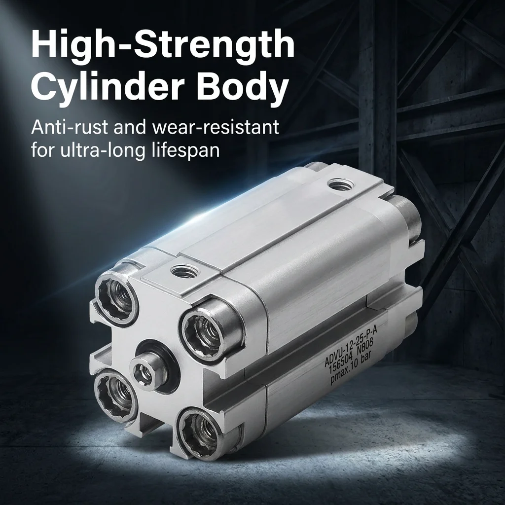 Compact cylinders ADVU Series ADVU-12/16/20/25/32/40/50/63-5/10/15/20/25/30/35/40/50/55/60/70/75/80-P-A