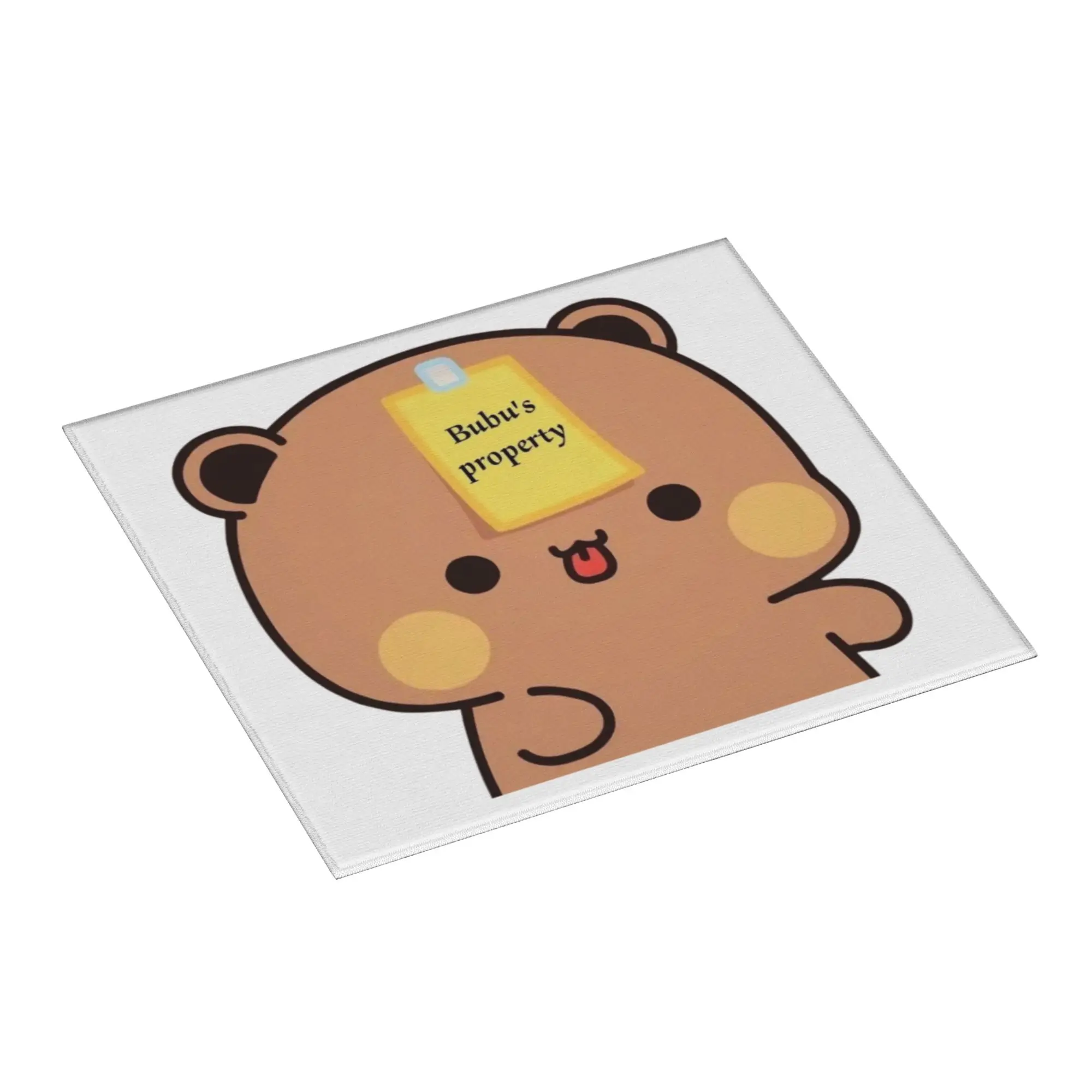 Bubu Dudu Panda And Brownie Bear Couple Drying Mat For Kitchen Waterproof Non‑Slip Oil Proof Reusable Countertop Protector Mat