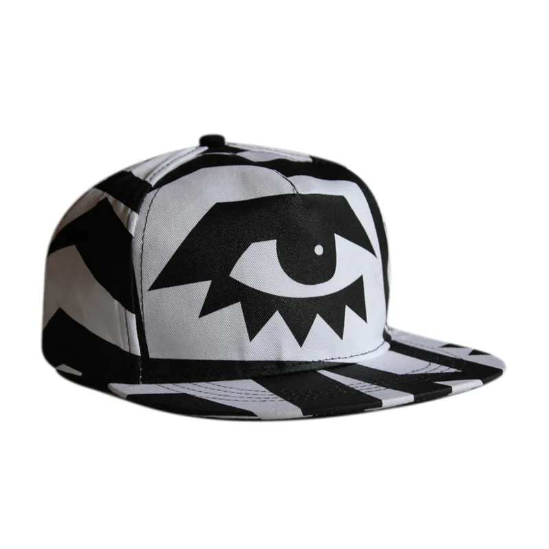 2022 Eye Of Hell Hip Hop Baseball Cap Trendy Personality Dance Show Teeen Hat Dj Joy Orgasm Image Visor