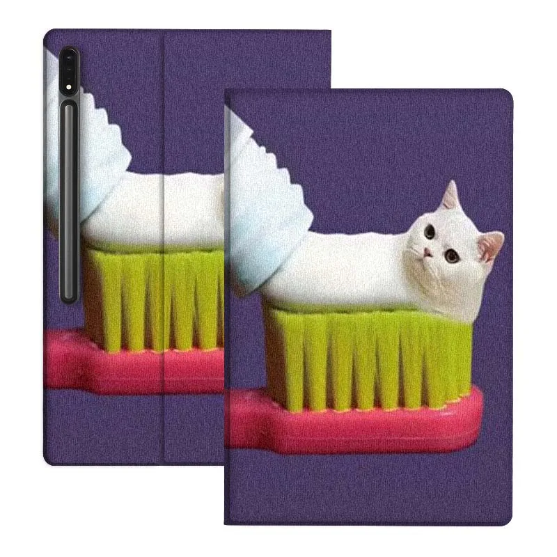 

Cat Capybara Cartoon Cute Gift For Samsung Galaxy Tab S10 S9 S8 S7 FE Lite Soft Flexible Support Tablet Case