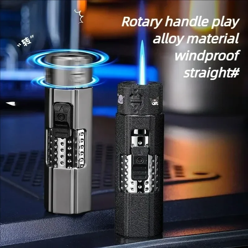 New Rotating Decompression Lighter Portable Direct Charge Cigar Lighter with High Beauty, Essential for Cool Play