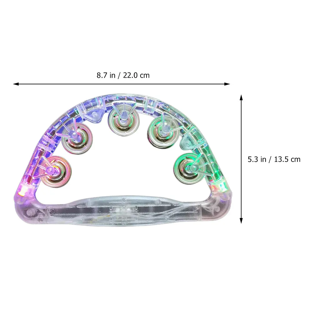 2Pcs Transparent LED Light Rattle Handheld Party Prop for Concerts Ktv Events Festivals Flashing Colorful Glow Shaker Vibrant
