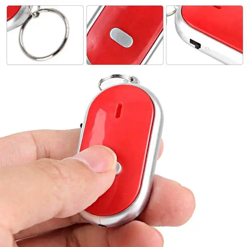 Voice Control Anti lost Device Whistle Key Finder Keychain Locator Tracer