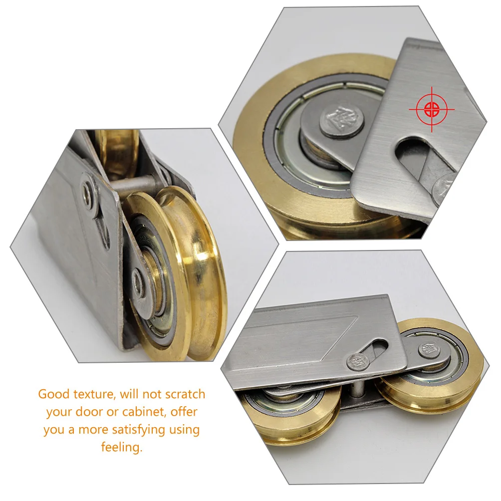 

Cabinet Door Rollers Stainless Steel Copper Sliding Pulley Mute Barn Wheels Furniture Hardware Aluminum Doors Windows