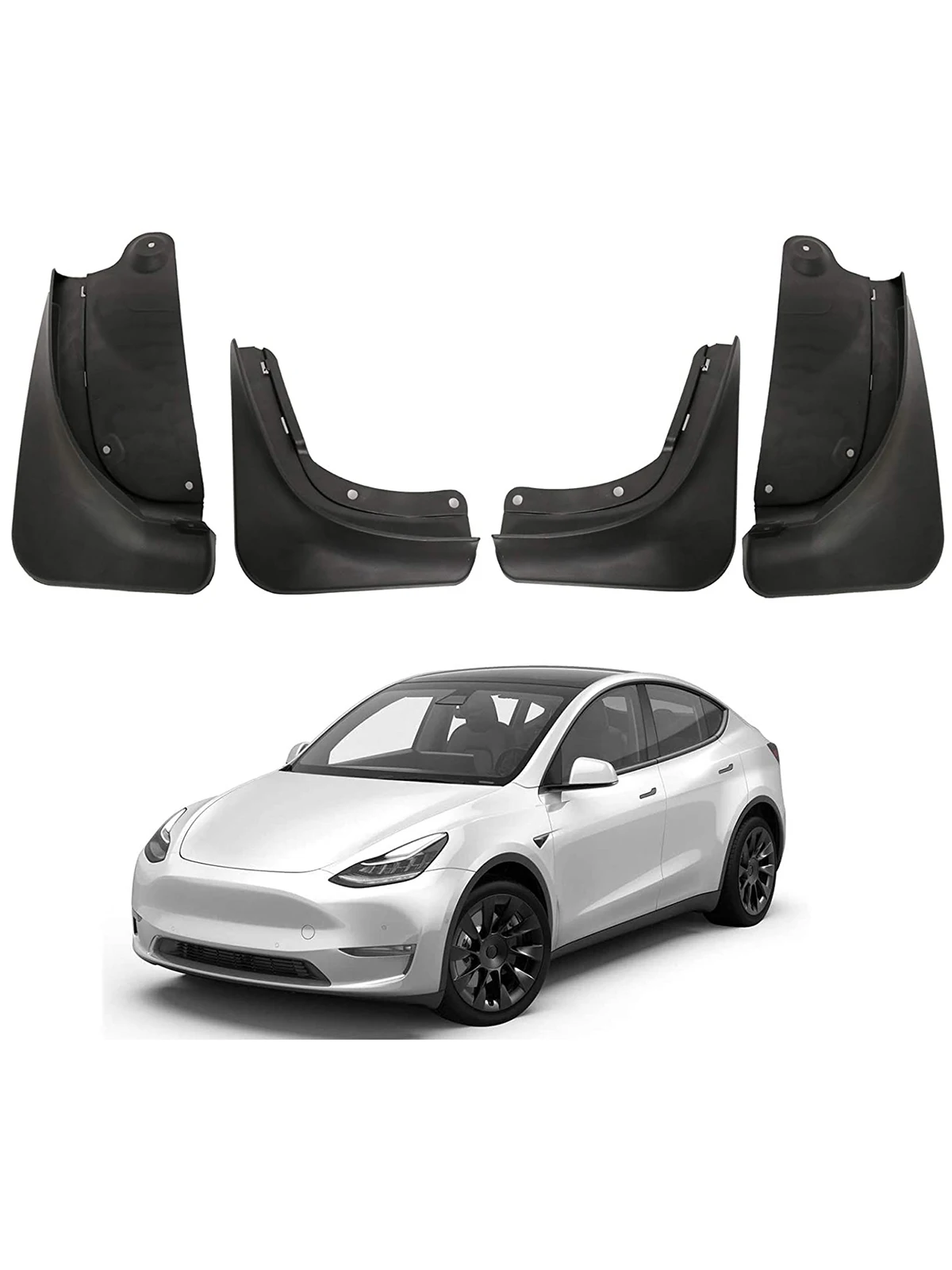 

Tesla Model Y Mud Flaps Upgraded Flexible Mud Guards No Drilling/Tape Splash Guards Fenders for Tesla Model Y Accessories