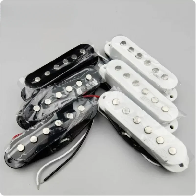 

For Wilkinson WOVS Single Coil Pickup Set White/Black SQ ST Stratocaster Guitar SSS Vintage Ceramic
