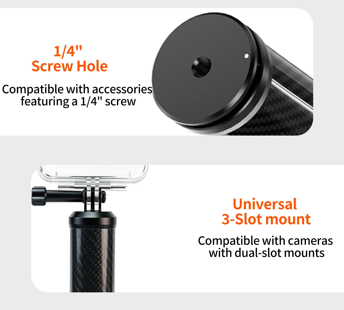 60M Wasserdichtes Gehäuse für DJI Osmo Action 6 mit Auftriebsstab-Griff, Hochtransparentes Tauchgehäuse für Action6 Kamera – Detail 6