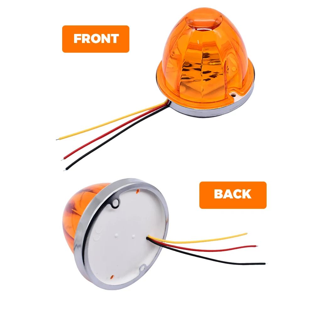 2 قطعة أضواء البطيخ LED مؤشر العلامات الجانبية بدوره إشارة مصباح مكبح شبه شاحنة مقطورة تحت توهج أضواء العجلات لشاحنة