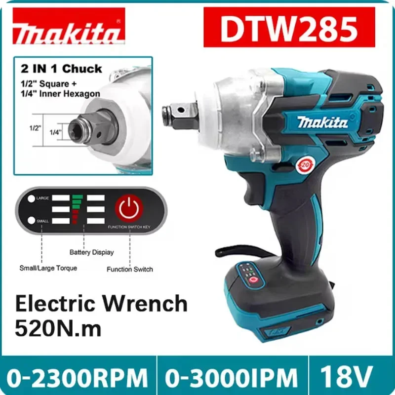 

Tools DTW285 Impact Wrench Machine Brushless Cordless Electric Wrench High Torque Rechargable Tool For Makita 18V Battery