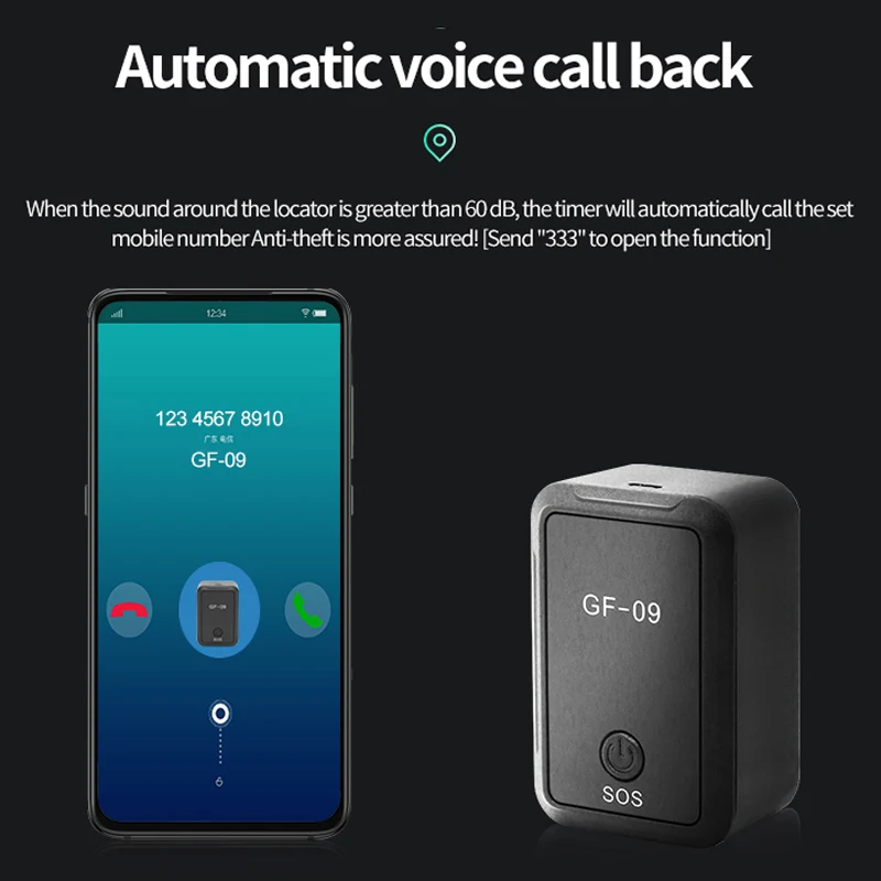 GF-07/21 GPS Tracker Car Bike Bicycle Tracking Positioner Magnetic Vehicle Trackers Pets Children Real Time Anti-lost Locator