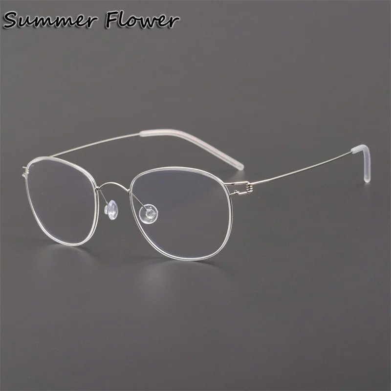 Screwless Design Fashion Eyeglasses Ultra Light Demark Eyewear Women Titanium Myopia Reading Farsighted Glasses Men