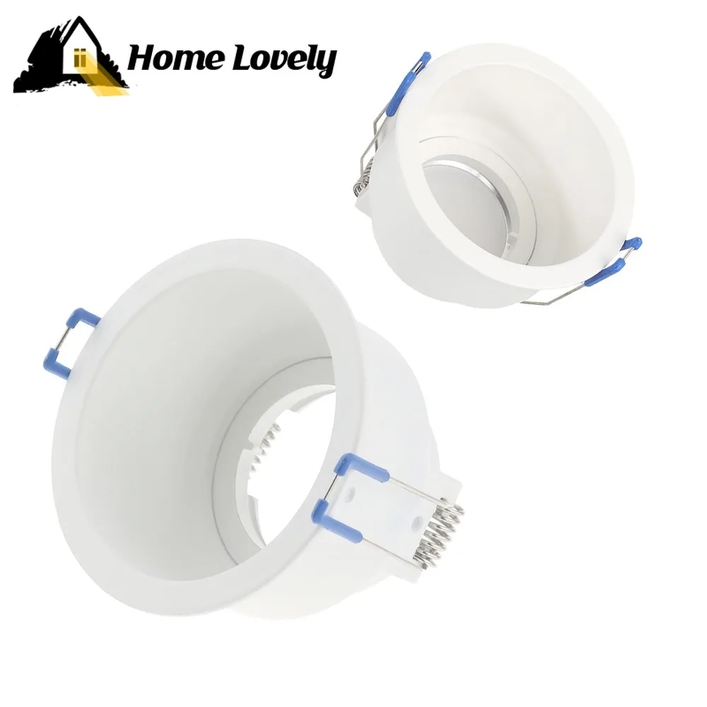 

Square Led Downlight Recessed Downlight Household Hole Light Ceiling Light Anti-glare Frame No Main Light Barrel Light Frame