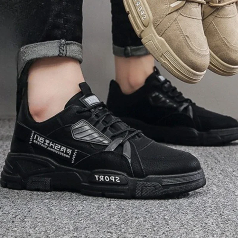 男性用安全作業靴 防水性と通気性のある建設現場用履物 滑り止めソール付き 産業作業 アウトドア活動1