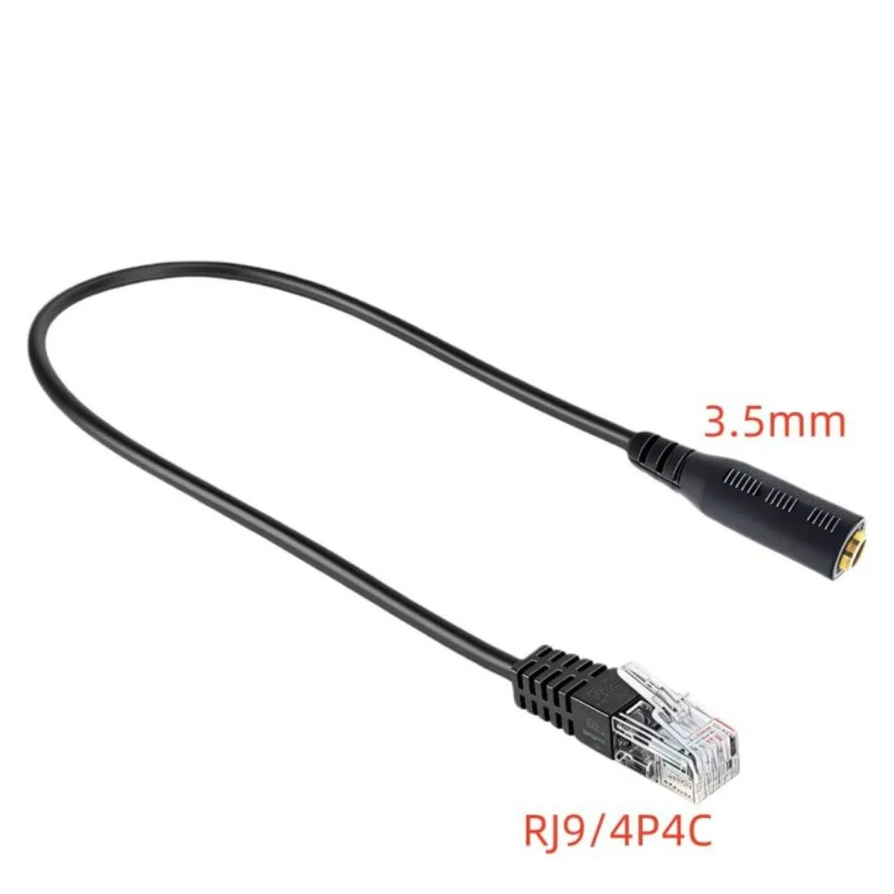 20cm Single Dual 3.5mm Audio Jack Female to RJ9 4P4C Male Adapter Cable for PC Computer Headset Telephone Audio Conversion Cord