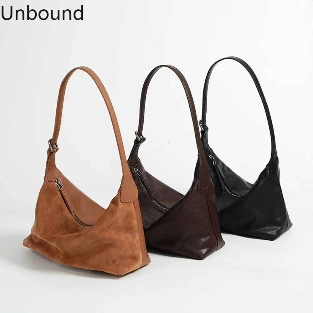 

Новая женская сумка-хобо из натуральной кожи 2026 года: универсальная, на плечо, подмышечная, для работы и повседневного использования, легкая, роскошная, стильная, модный дизайн