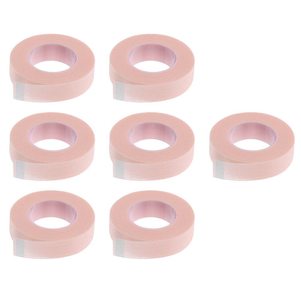 

7pcs 7 Rolls Disposable Non-Woven Breathable Eyelash Extension Bands One Size Fits All Face Treatment Covers Sweatproof Adhesive