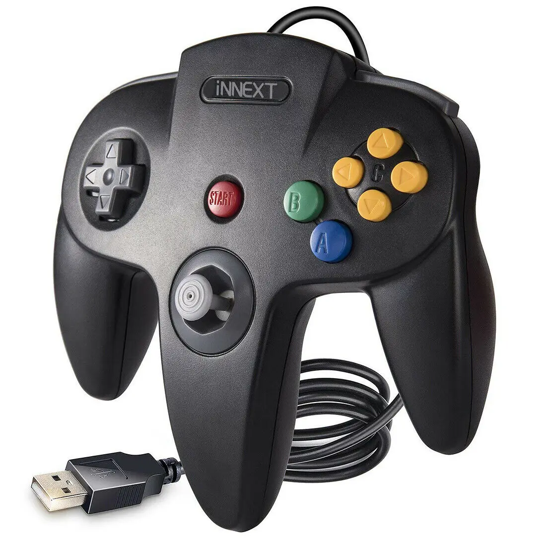 [USB Version] USB Controller for Classic N64 Games,Wired Gamepad Joystick for Windows PC Mac Linux Raspberry Pi 4 3
