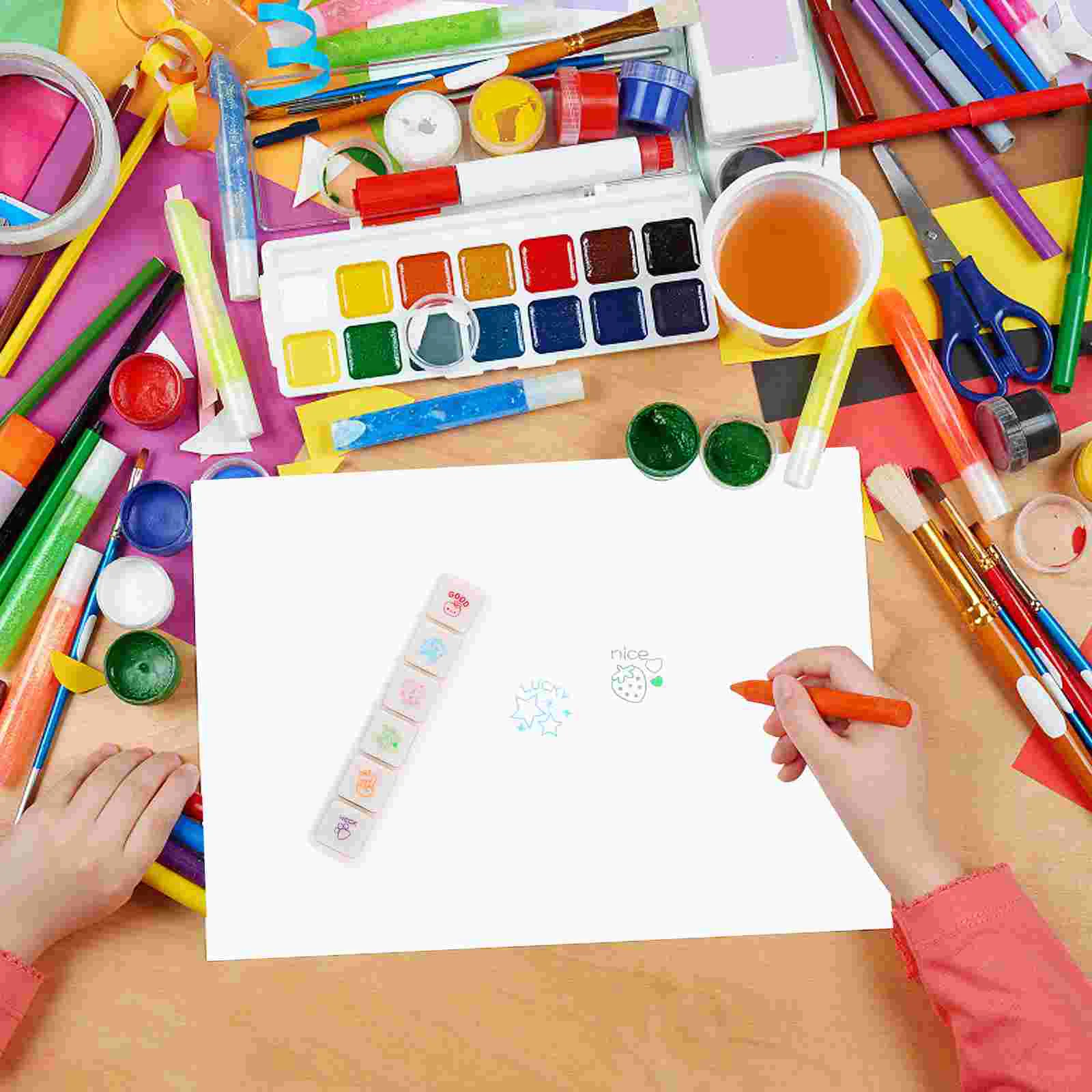 漫画ハンドブックシールかわいいプラスチックスタンプスクラップブッキングスタンプ DIY 用品小