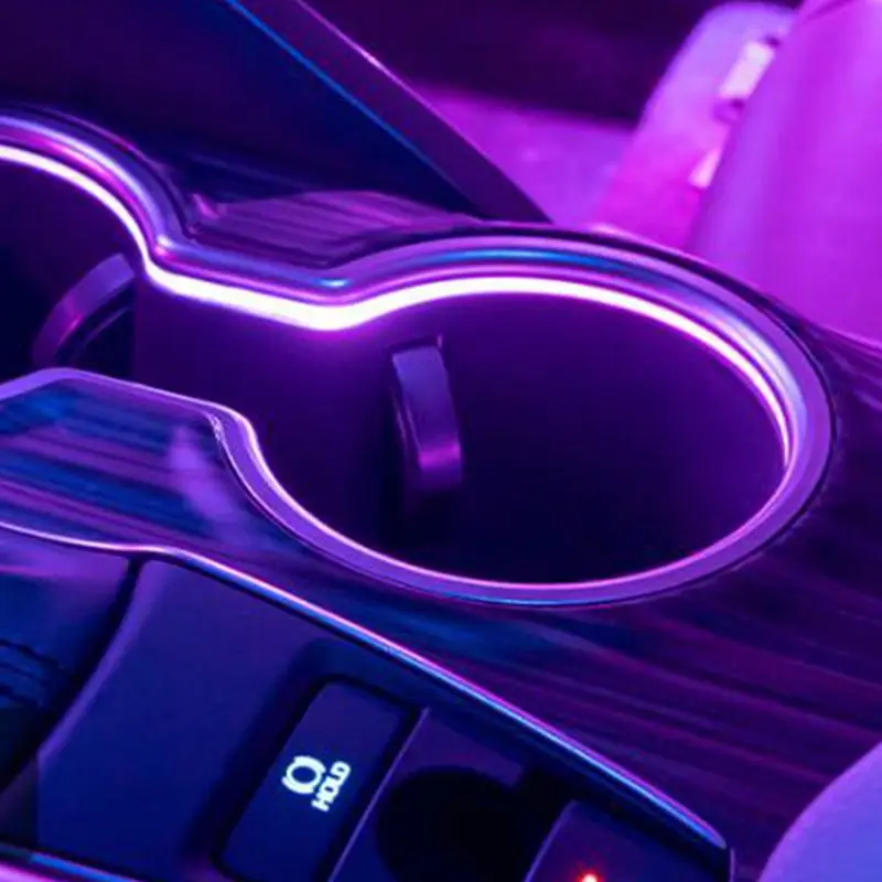 Storage Box Frame Decoration Accessories 64 Colors LED Lamp Water Cup Holder Ambient Light For Toyota Camry 2018-2021