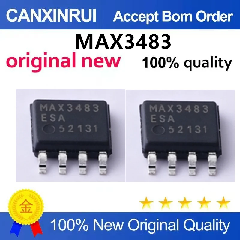 (5-100pieces）Original MAX3483ESA+T SOIC-8 3.3V 10Mbps true RS-485 RS-422 transceiver chip