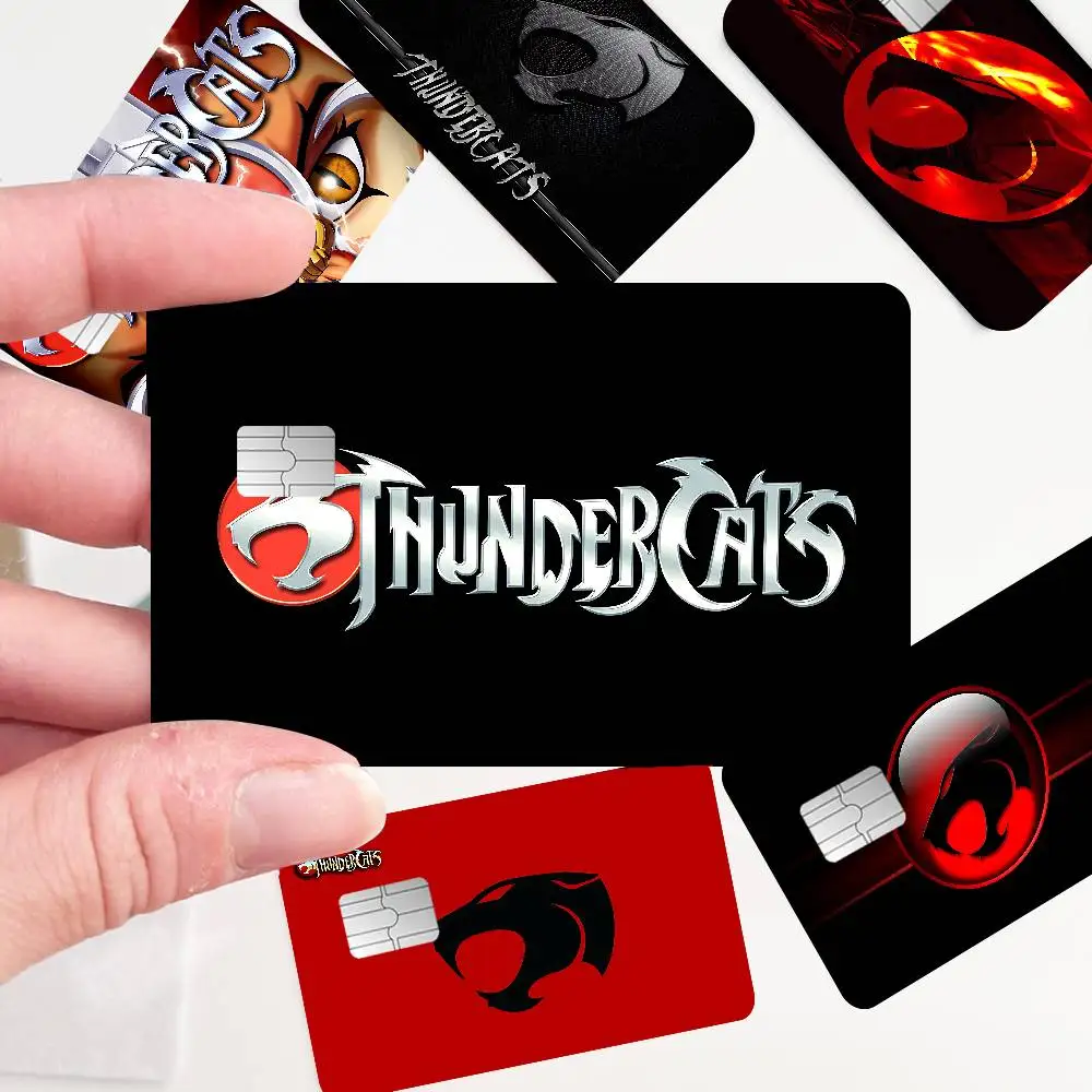 ThunderCats-pegatina de póker de Anime, cinta de película de piel para tarjeta de crédito, tarjeta de débito, pegatinas impermeables de dibujos animados, Chip pequeño