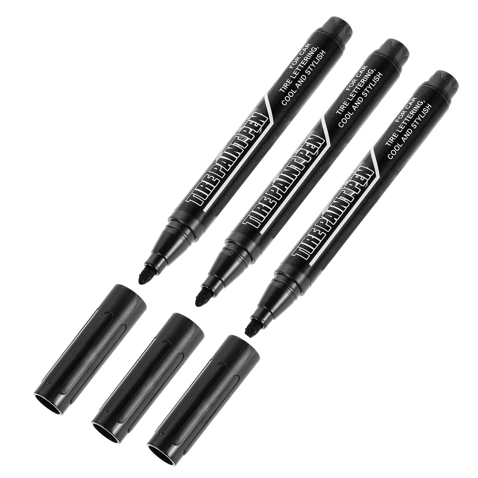 

3pcs Tire Paint Pen Multicolor Long Lasting Oil Based Marker for Car Tires -15 Benzoate Portable Creative Painting