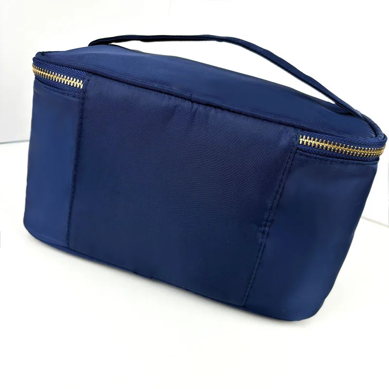 Custom Name 30PCS Zipper Cosmetic Bag For Women Travel Toiletry Case With Mirror Ladies Portable Hanging Makeup Organizer Box