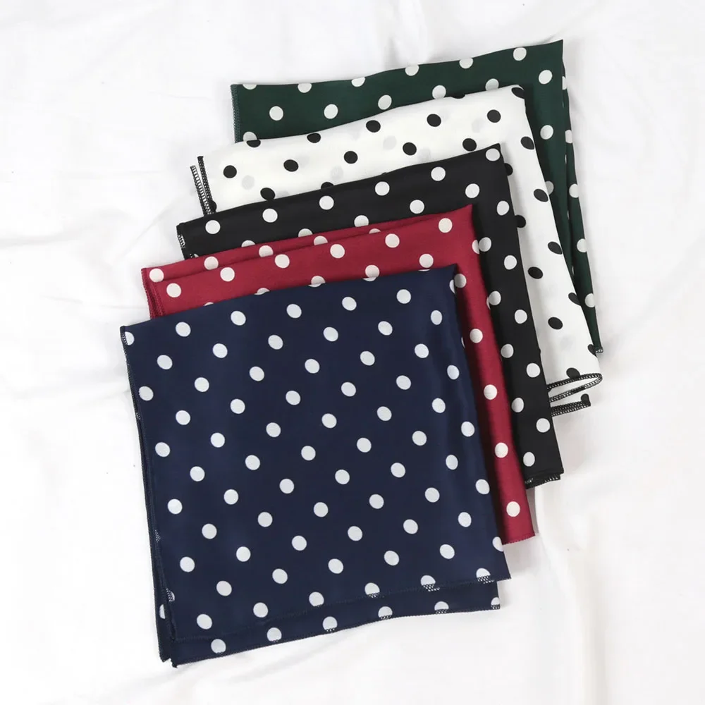 Moda nokta boyun eşarbı 50cm kare mendil kadınlar için saç bandı yeni yıl hediyesi baskı Bandana bayanlar günlük aksesuarları