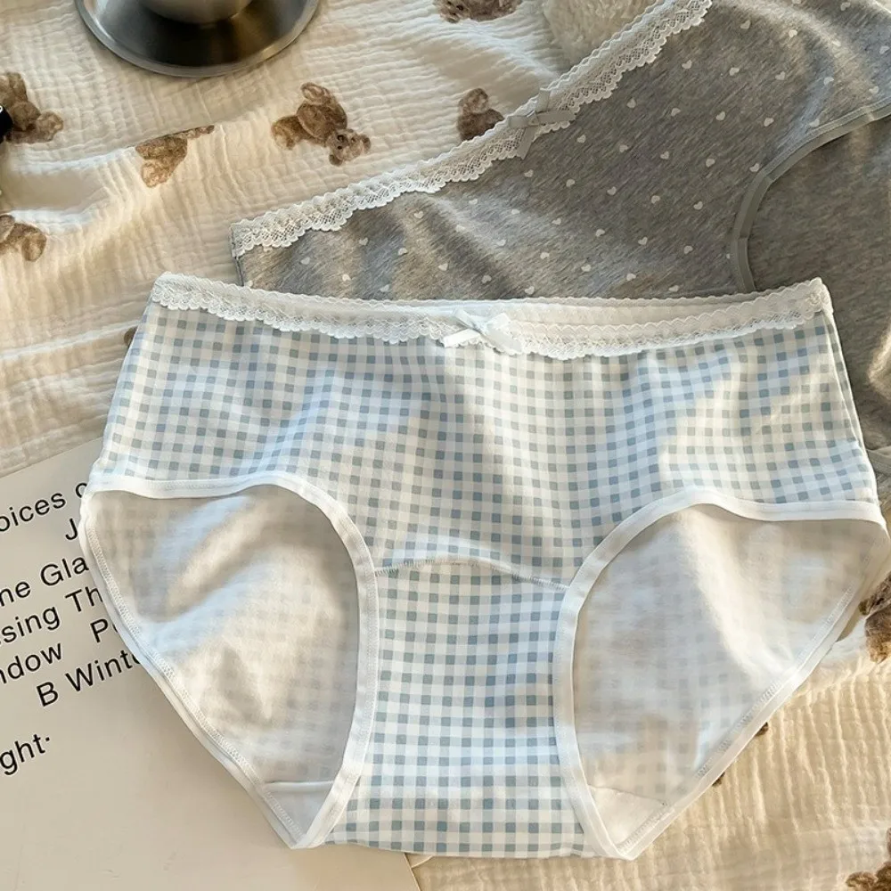 Fresh style Soft Cotton Panties Breathable Comfortable Fashion Briefs Elastic Women Underwear Sports